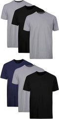 Men's Tagless  Crewneck T-Shirts, 6 Pack