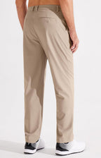 Men's Golf Trousers, Classic Fit, Flat Front, Work/Dress Trousers, 73/78 cm Stretch, Casual Trousers, Lightweight with Pockets