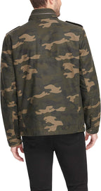 Men's Washed Cotton Two Pocket Military Jacket (Regular and Big and Tall Sizes)
