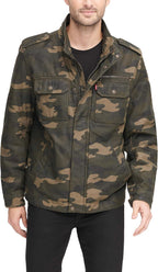 Men's Washed Cotton Two Pocket Military Jacket (Regular and Big and Tall Sizes)