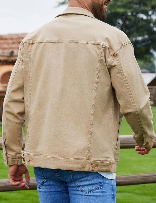 Denim Jackets for Men Trucker Jean Jacket Unlined Coats Spring Fall Outfits